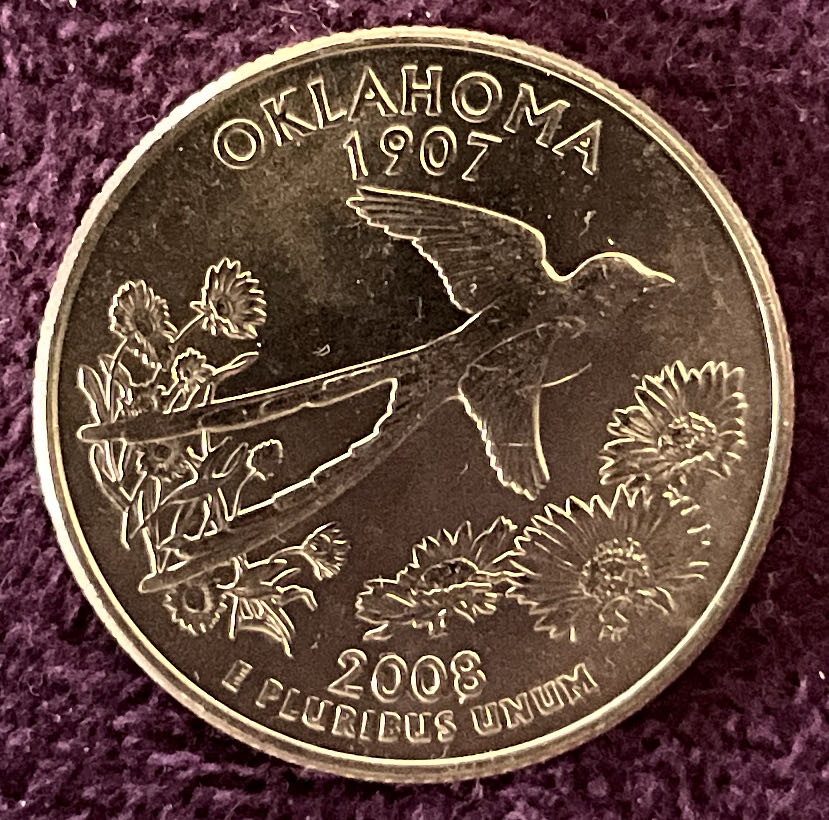 Quarter Oklahoma 2008 D 49  coin collectible - Main Image 4