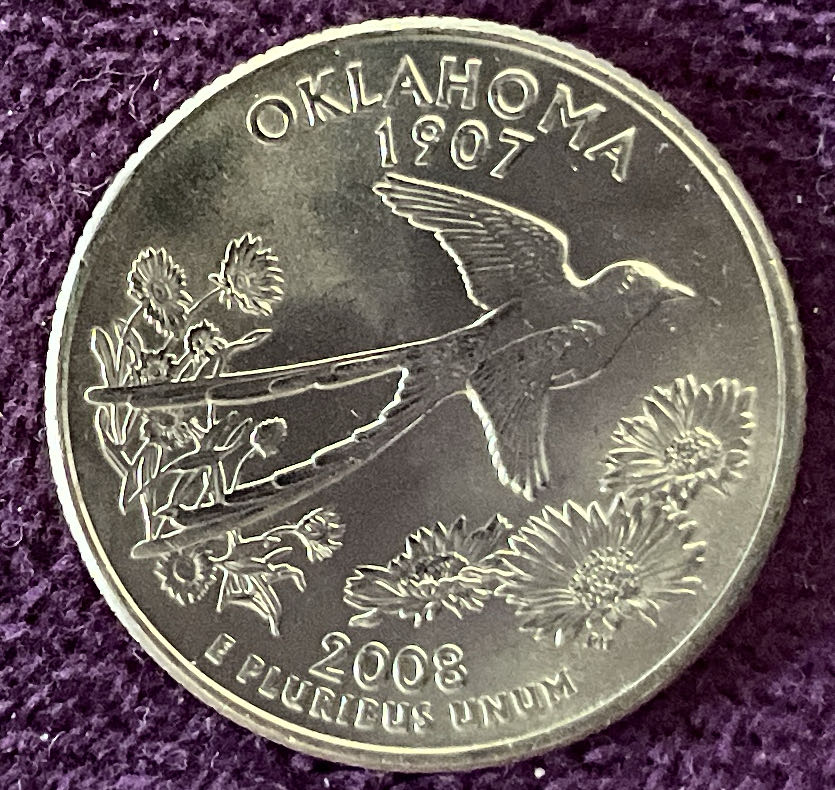 Quarter Oklahoma 2008 D 53  coin collectible - Main Image 4