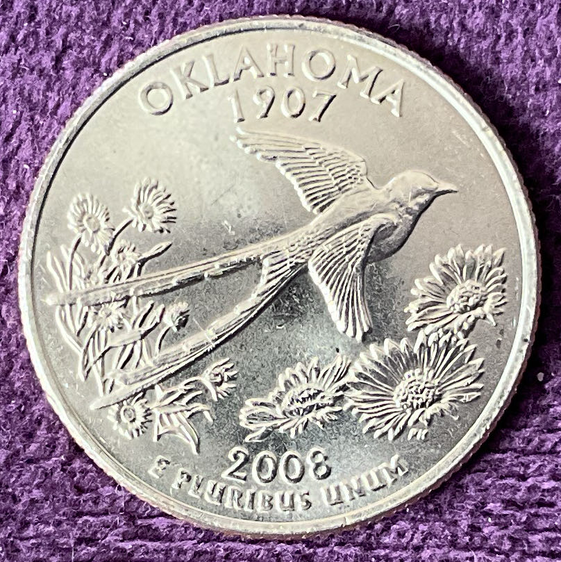 Quarter Oklahoma 2008 D 54  coin collectible - Main Image 2