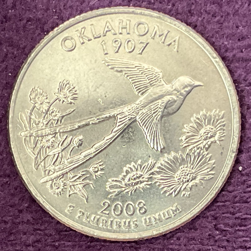 Quarter Oklahoma 2008 D 54  coin collectible - Main Image 4