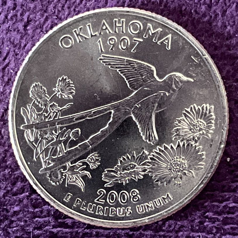 Quarter Oklahoma 2008 D 54  coin collectible - Main Image 6