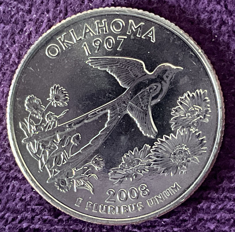 Quarter Oklahoma 2008 D 55  coin collectible - Main Image 4