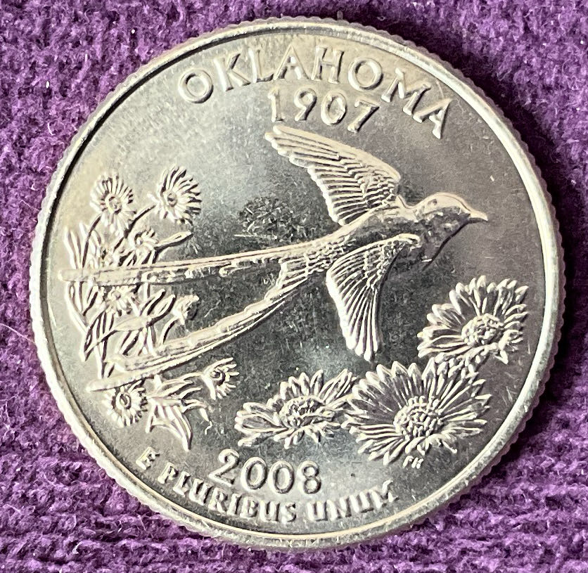 Quarter Oklahoma 2008 D 56  coin collectible - Main Image 2