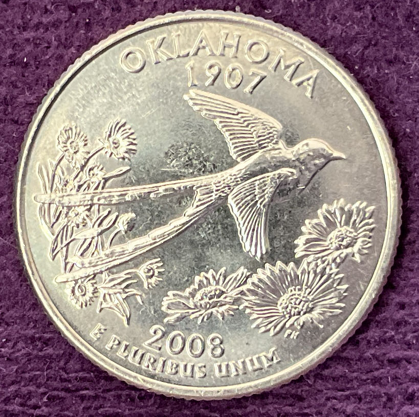 Quarter Oklahoma 2008 D 56  coin collectible - Main Image 4