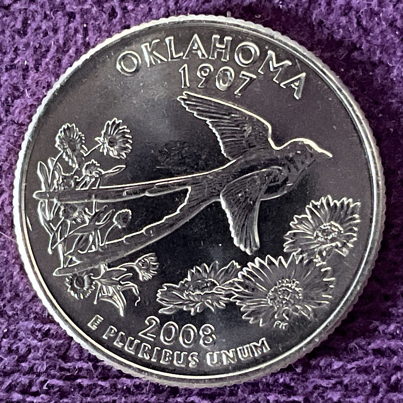Quarter Oklahoma 2008 D 56  coin collectible - Main Image 6