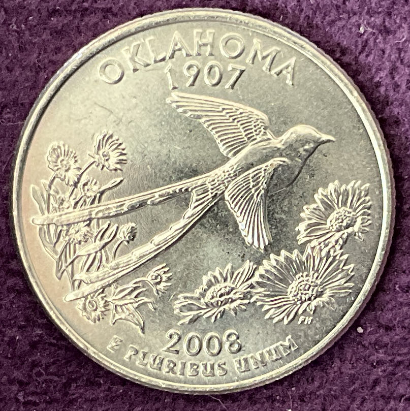 Quarter Oklahoma 2008 D 58  coin collectible - Main Image 2