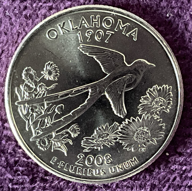Quarter Oklahoma 2008 D 58  coin collectible - Main Image 4