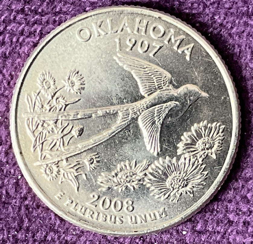 Quarter Oklahoma 2008 D 60  coin collectible - Main Image 2