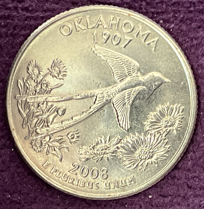 Quarter Oklahoma 2008 D 60  coin collectible - Main Image 4
