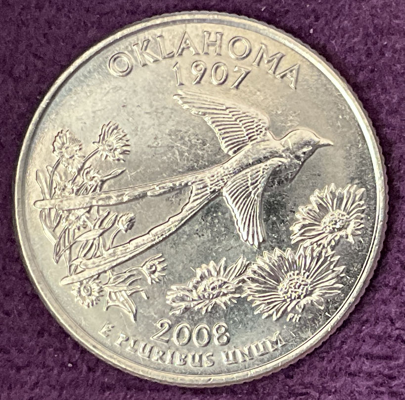 Quarter Oklahoma 2008 D 61  coin collectible - Main Image 4