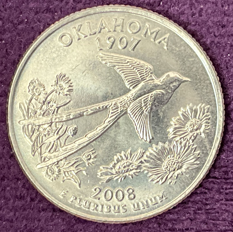 Quarter Oklahoma 2008 D 62  coin collectible - Main Image 4