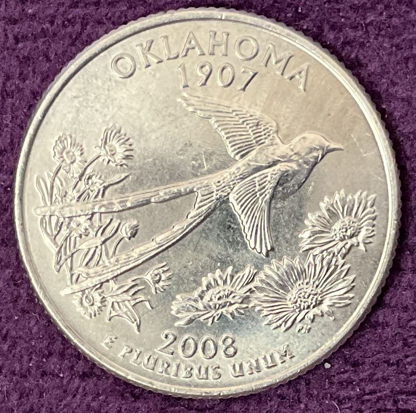 Quarter Oklahoma 2008 D 63  coin collectible - Main Image 4