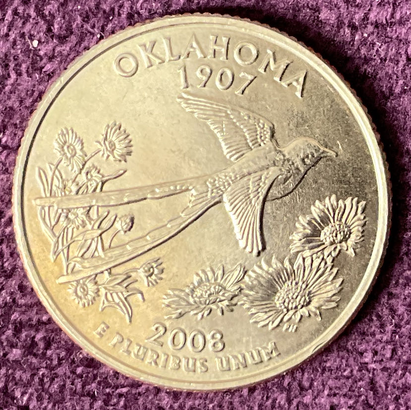 Quarter Oklahoma 2008 D 64  coin collectible - Main Image 2