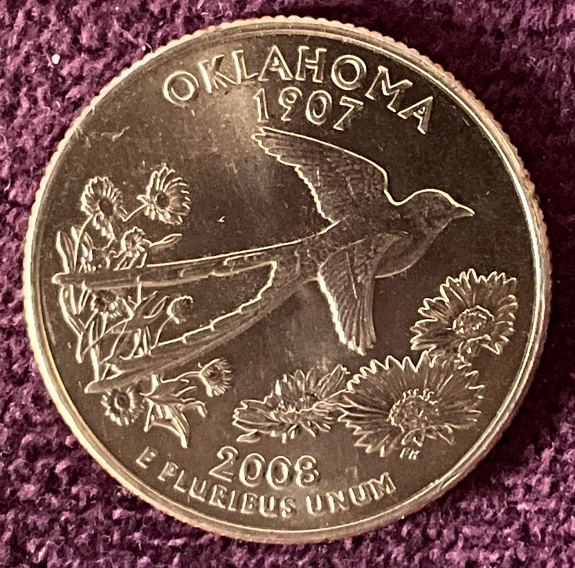 Quarter Oklahoma 2008 D 64  coin collectible - Main Image 6