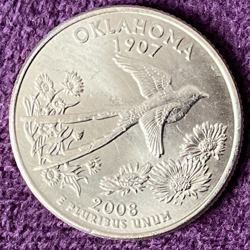 Quarter Oklahoma 2008 D 65  coin collectible - Main Image 2
