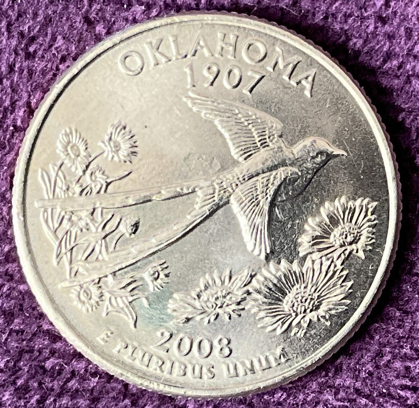 Quarter Oklahoma 2008 D 67  coin collectible - Main Image 2
