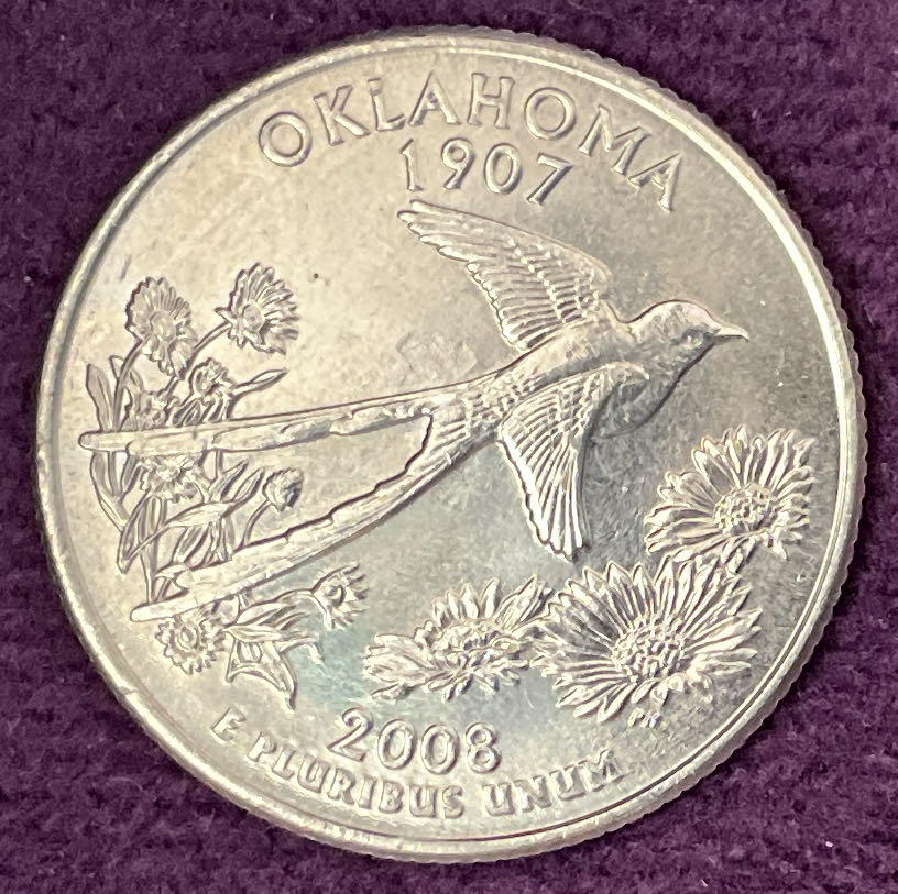 Quarter Oklahoma 2008 D 67  coin collectible - Main Image 4