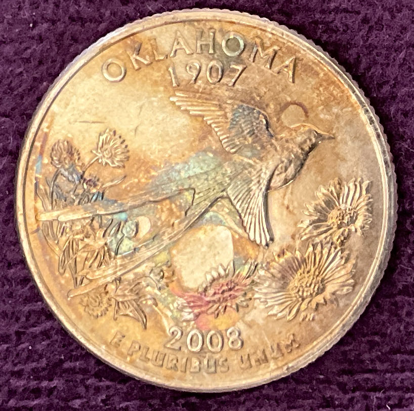 Quarter Oklahoma 2008 D 69  coin collectible - Main Image 4