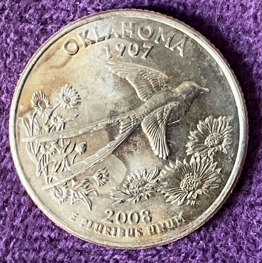 Quarter Oklahoma 2008 D 70  coin collectible - Main Image 2
