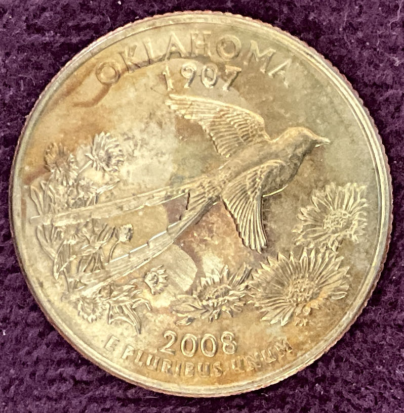 Quarter Oklahoma 2008 D 70  coin collectible - Main Image 4