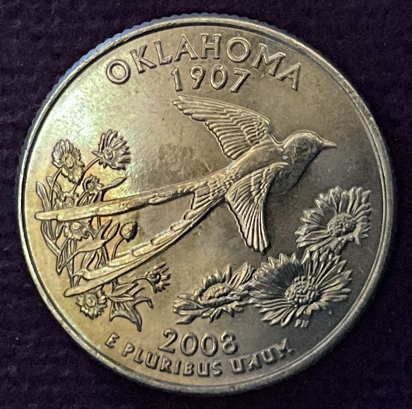 Quarter Oklahoma 2008 D 71  coin collectible - Main Image 4
