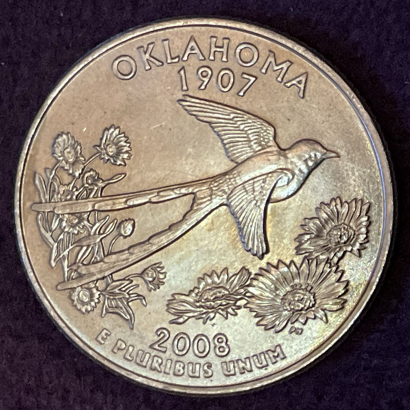Quarter Oklahoma 2008 D 72  coin collectible - Main Image 2
