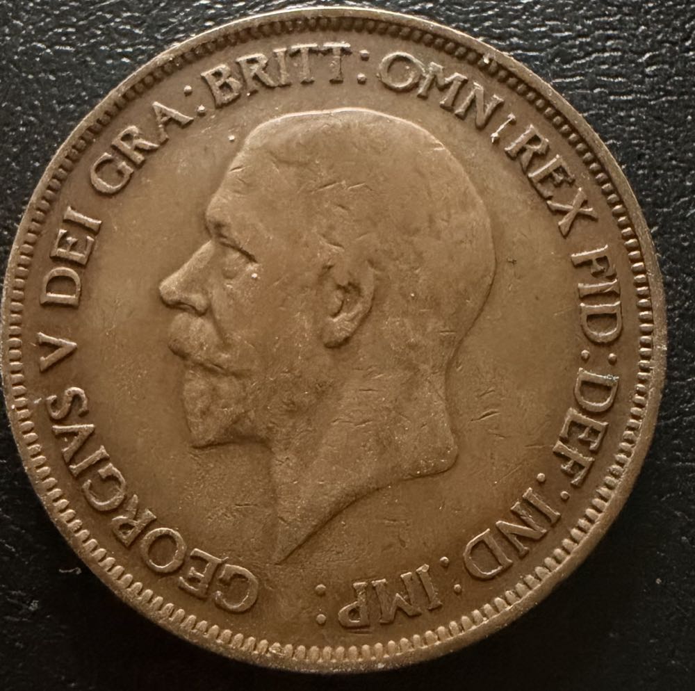 1930 George V One Penny  coin collectible - Main Image 2
