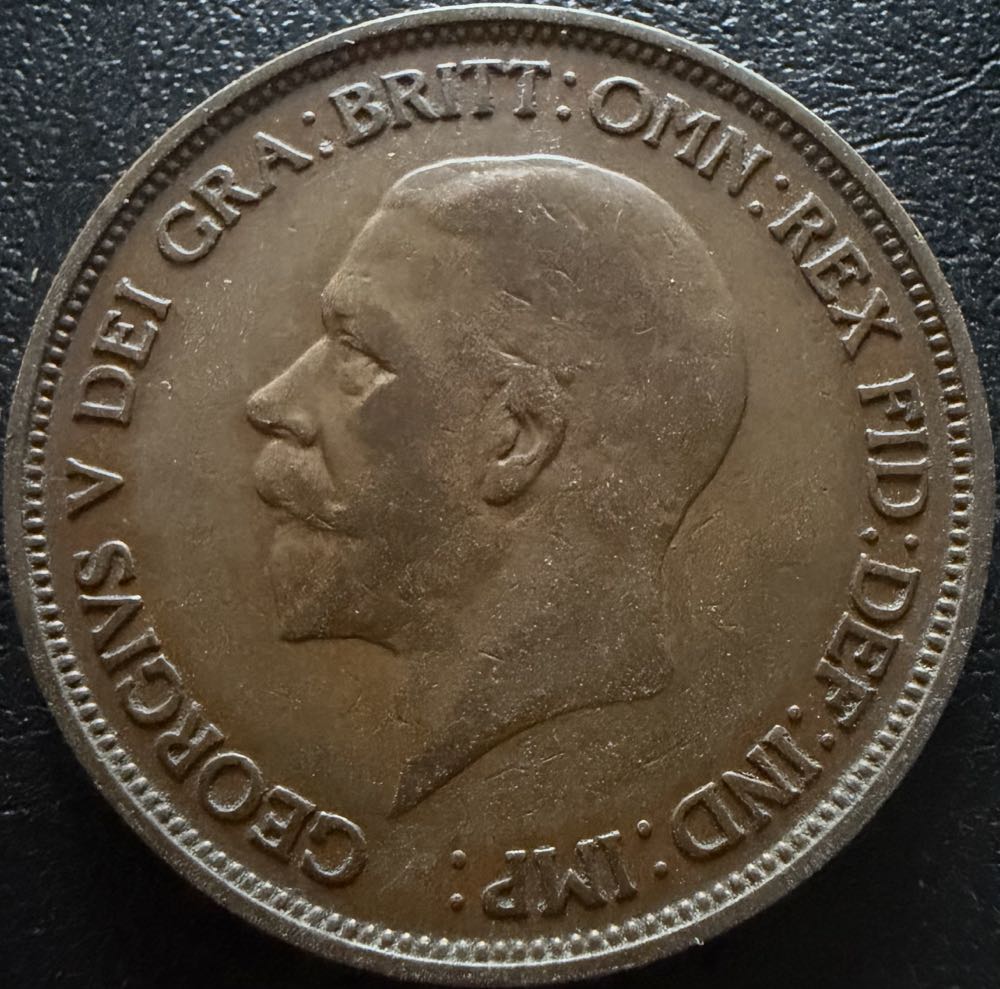 1936 George V One Penny  coin collectible - Main Image 2