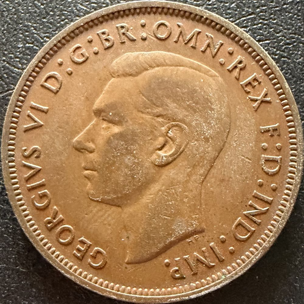 1938 George VI One Penny (2)  coin collectible - Main Image 2
