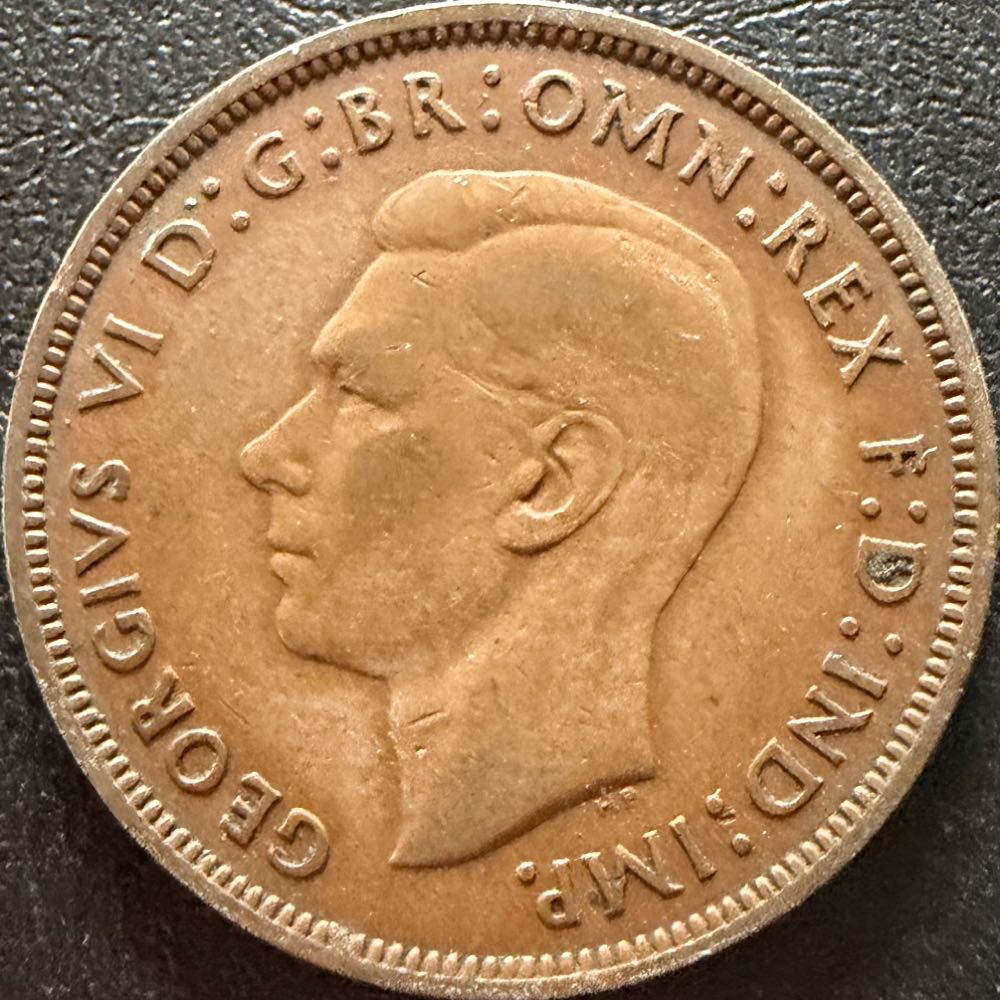 1940 George VI One Penny  coin collectible - Main Image 2