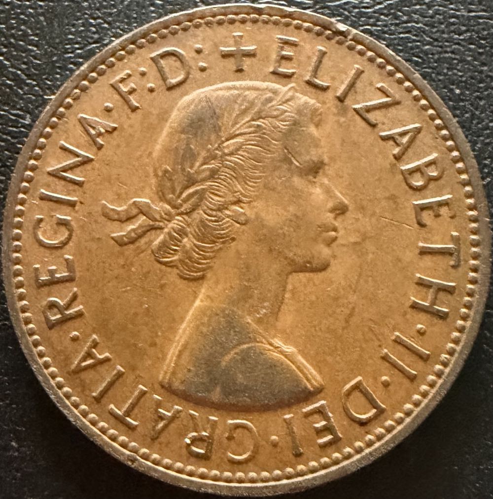 1966 Elizabeth II One Penny (2)  coin collectible - Main Image 2