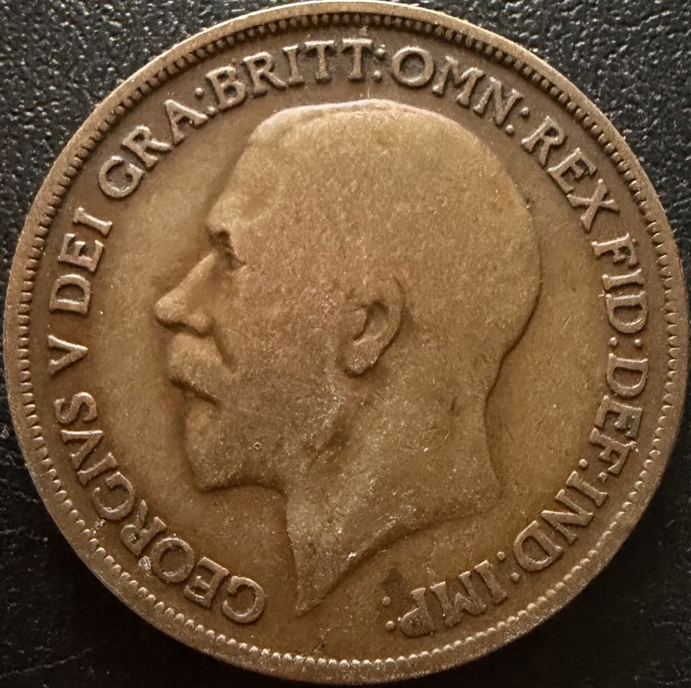 1915 George V One Penny (3)  coin collectible - Main Image 2