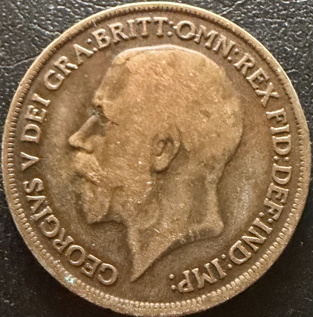1919 George V One Penny (2)  coin collectible - Main Image 2