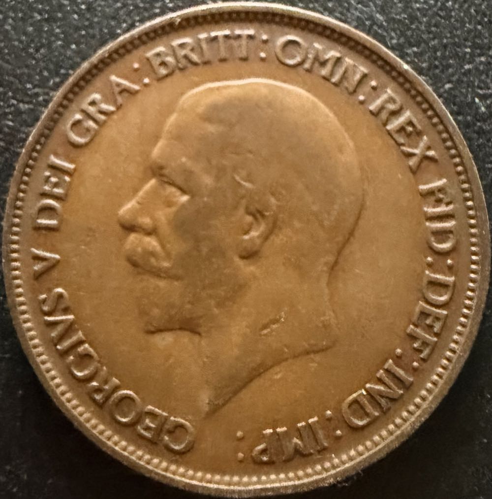 1927 George V One Penny (2)  coin collectible - Main Image 2
