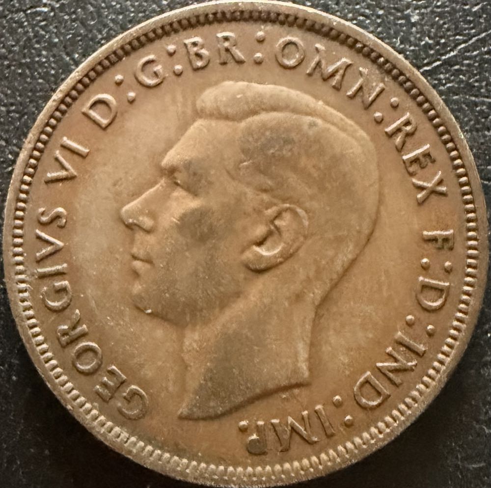 1946 George VI One Penny  coin collectible - Main Image 2