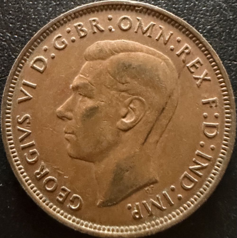 1948 George VI One Penny  coin collectible - Main Image 2