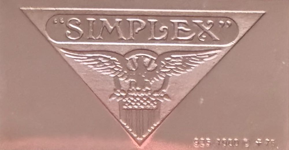 Simplex 1911 Silver Ingot  coin collectible - Main Image 2