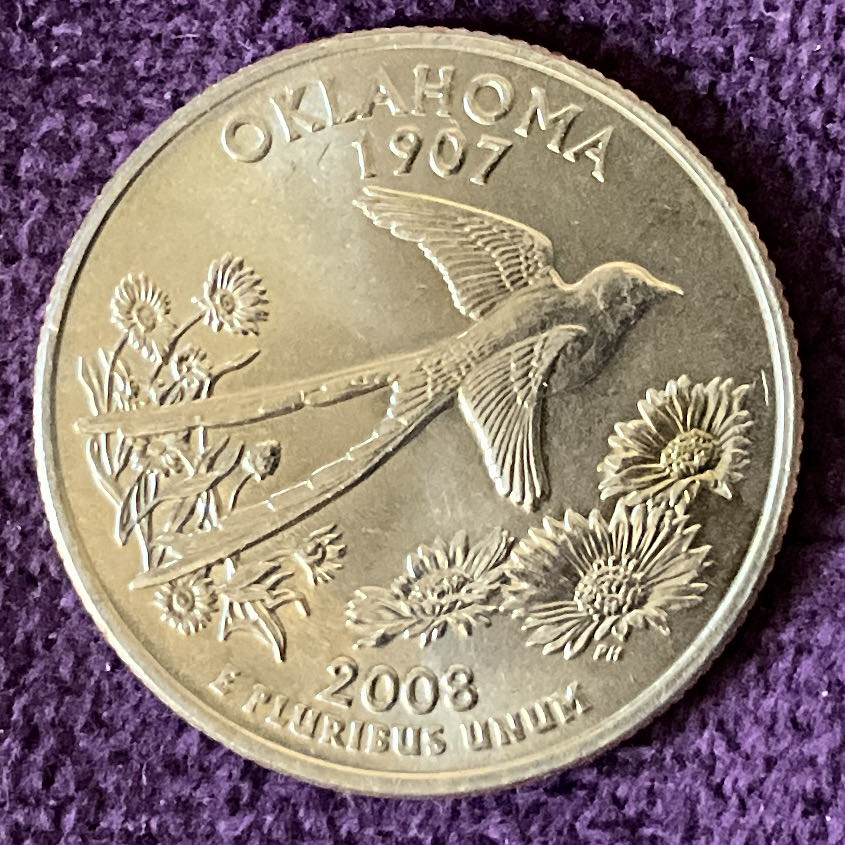 Quarter Oklahoma 2008 D 73  coin collectible - Main Image 2