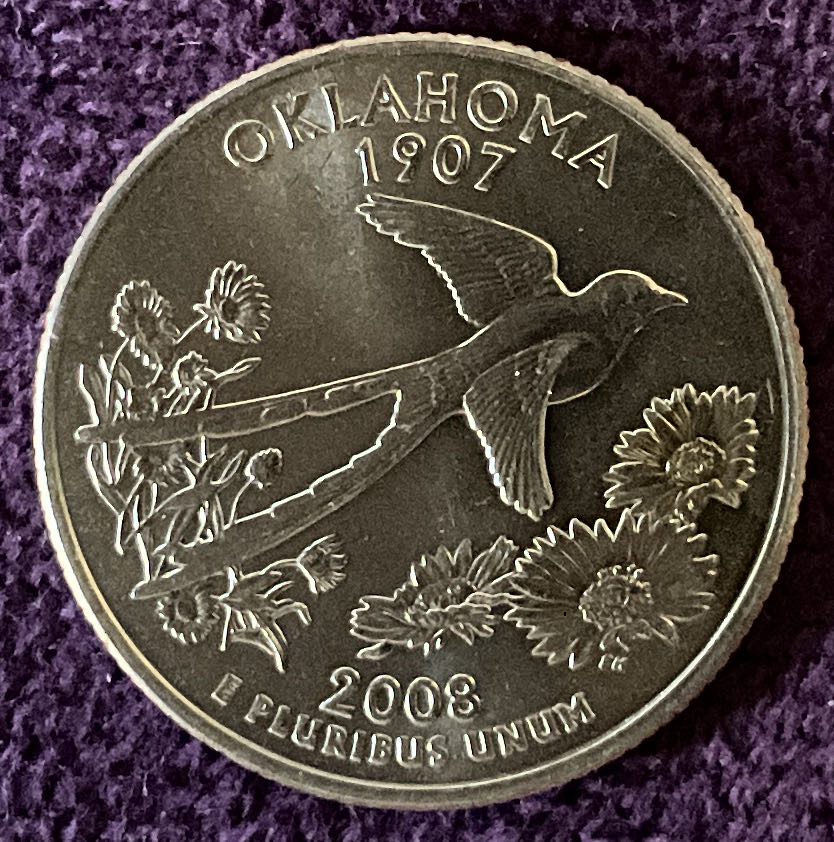 Quarter Oklahoma 2008 D 73  coin collectible - Main Image 6