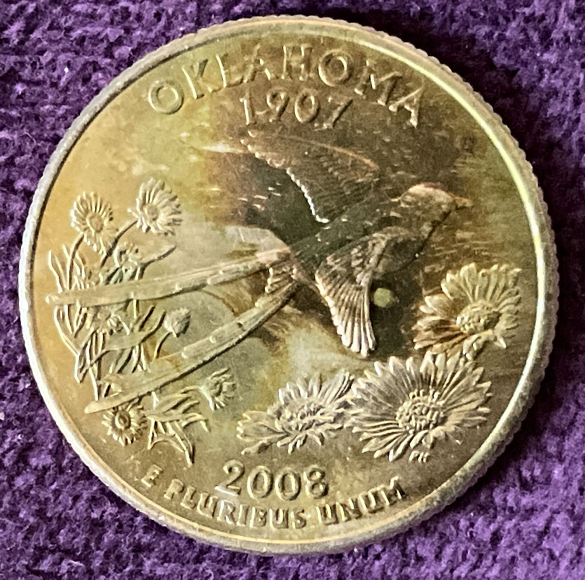Quarter Oklahoma 2008 D 74  coin collectible - Main Image 2