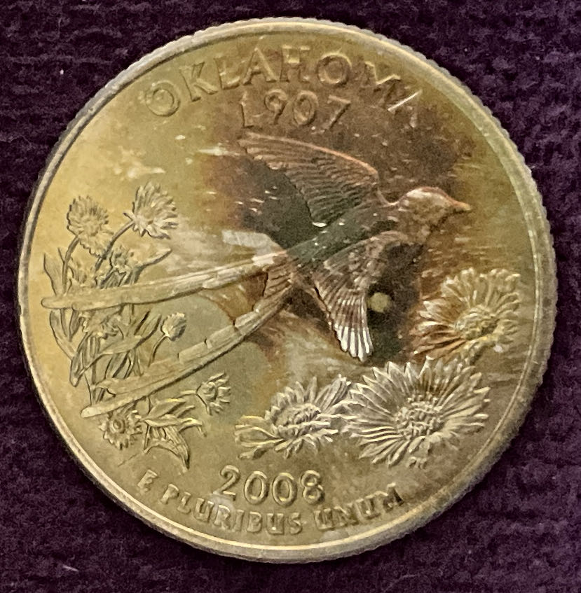 Quarter Oklahoma 2008 D 74  coin collectible - Main Image 4