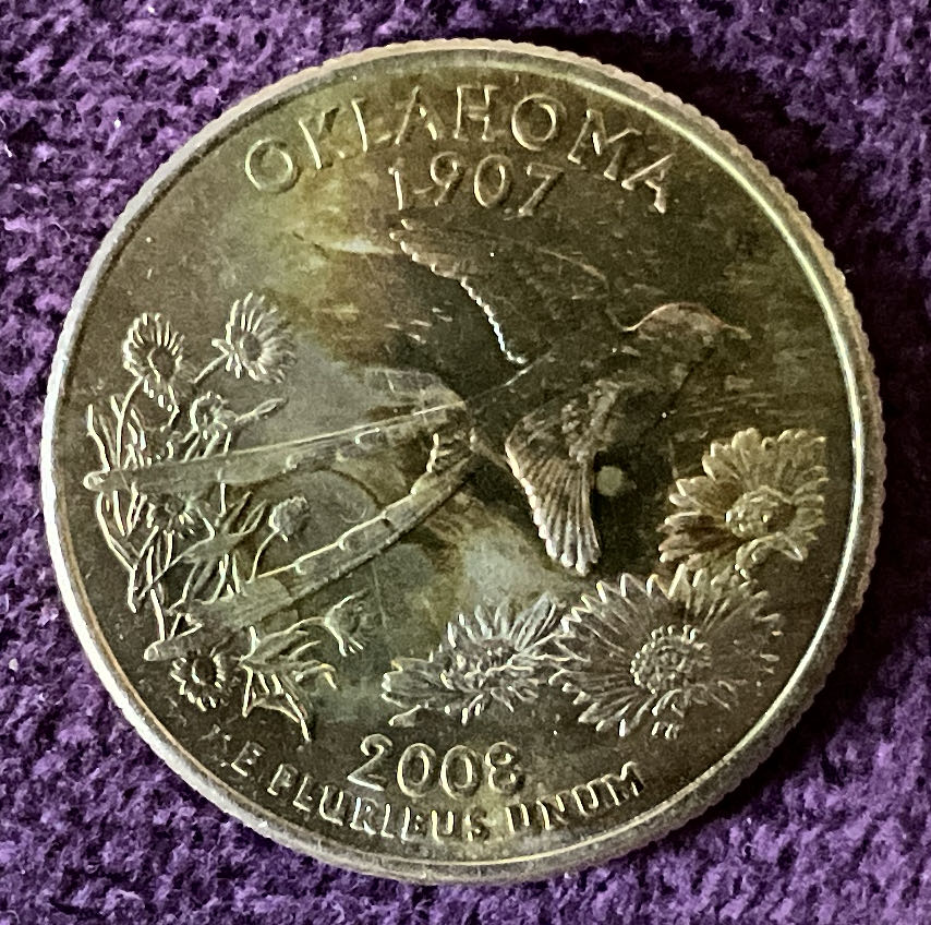 Quarter Oklahoma 2008 D 74  coin collectible - Main Image 6
