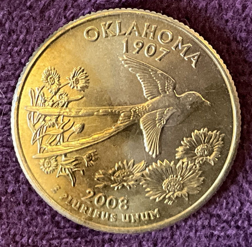 Quarter Oklahoma 2008 D 75  coin collectible - Main Image 2
