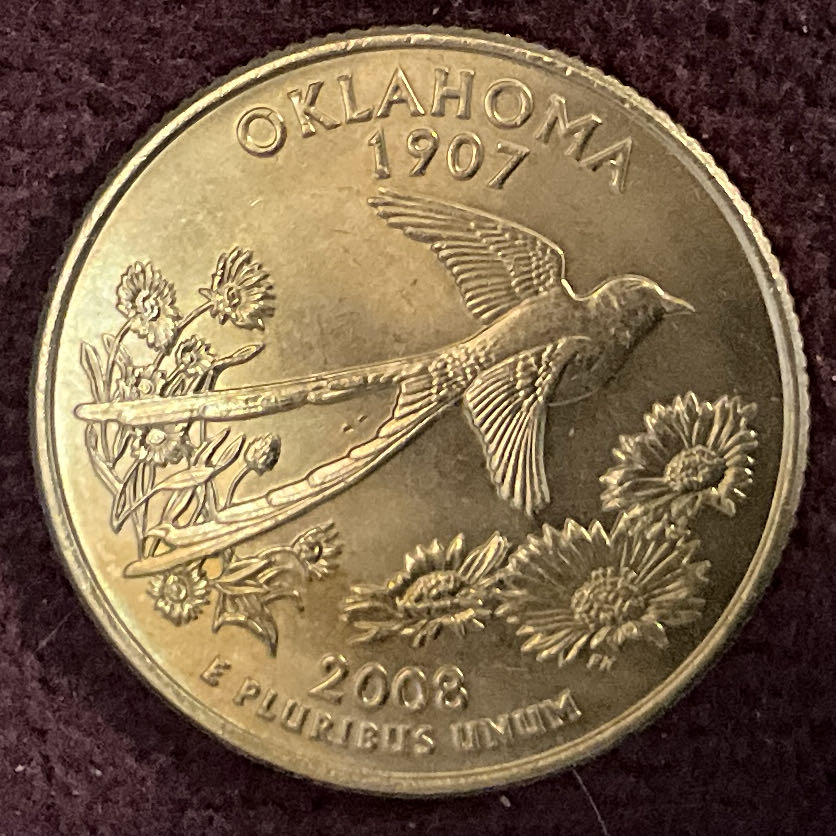 Quarter Oklahoma 2008 D 76  coin collectible - Main Image 2