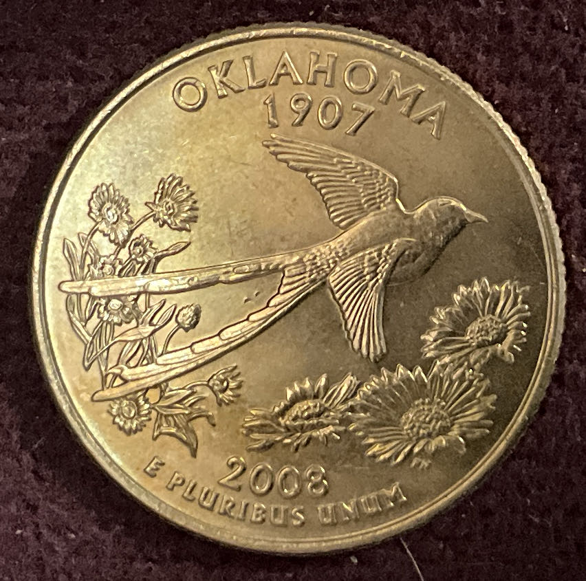 Quarter Oklahoma 2008 D 76  coin collectible - Main Image 4
