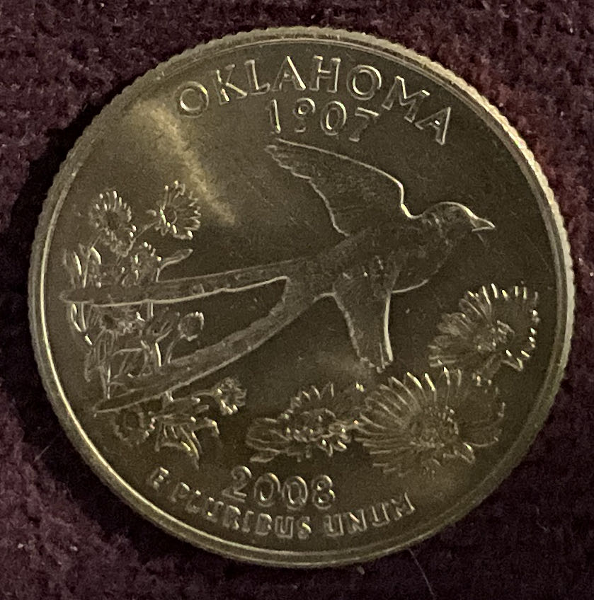 Quarter Oklahoma 2008 D 76  coin collectible - Main Image 6