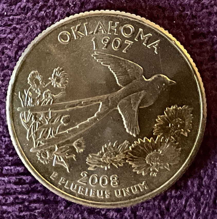 Quarter Oklahoma 2008 D 77  coin collectible - Main Image 6
