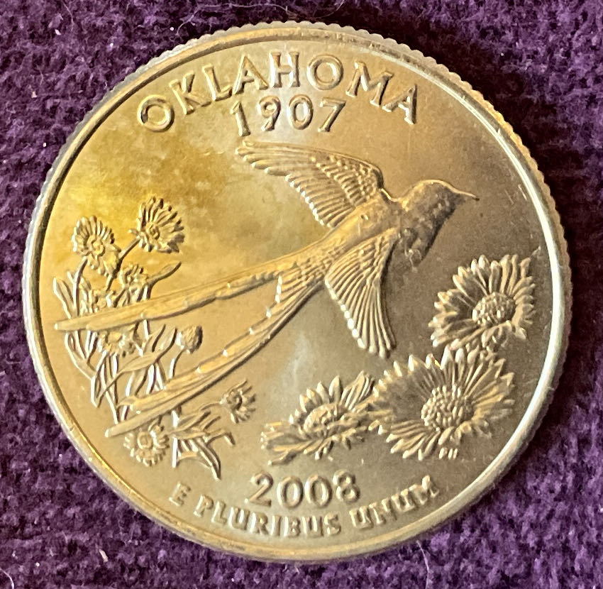 Quarter Oklahoma 2008 D 78  coin collectible - Main Image 2