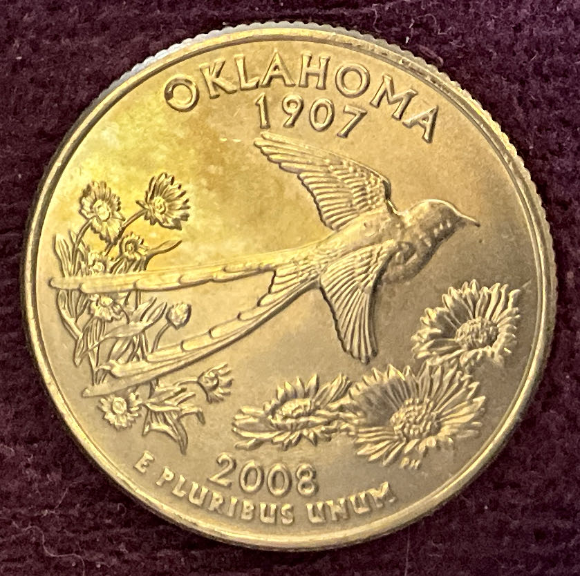 Quarter Oklahoma 2008 D 78  coin collectible - Main Image 6