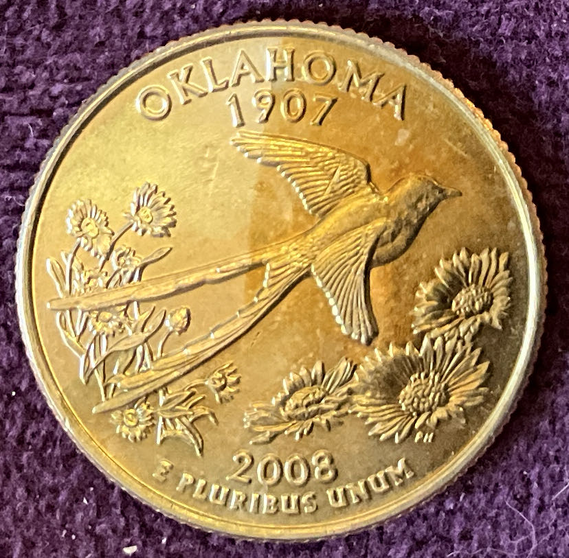 Quarter Oklahoma 2008 D 79  coin collectible - Main Image 2